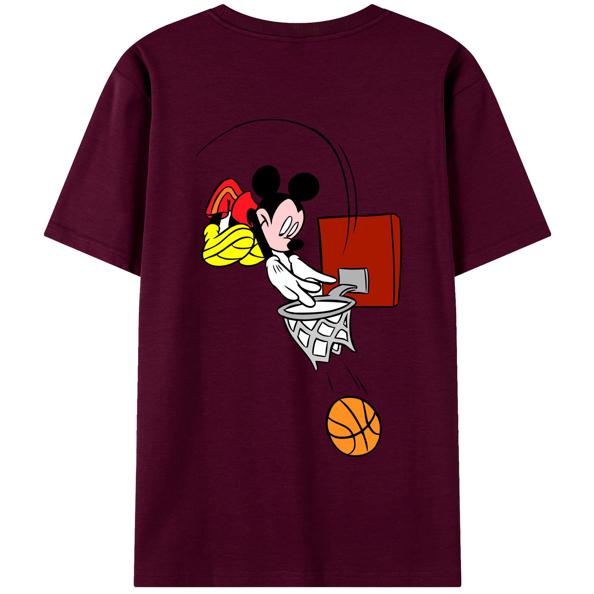 （画像用） ミッキーマウス Mickey Mouse レディース半袖Tシャツ(バックプリント)